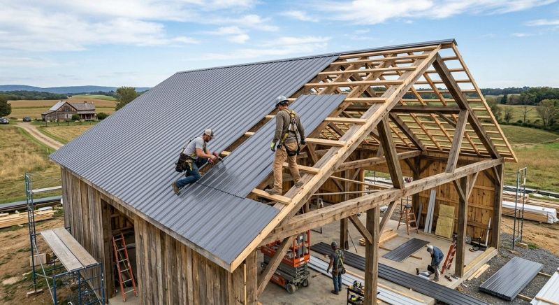 Barn Roof Construction in Hawley, PA