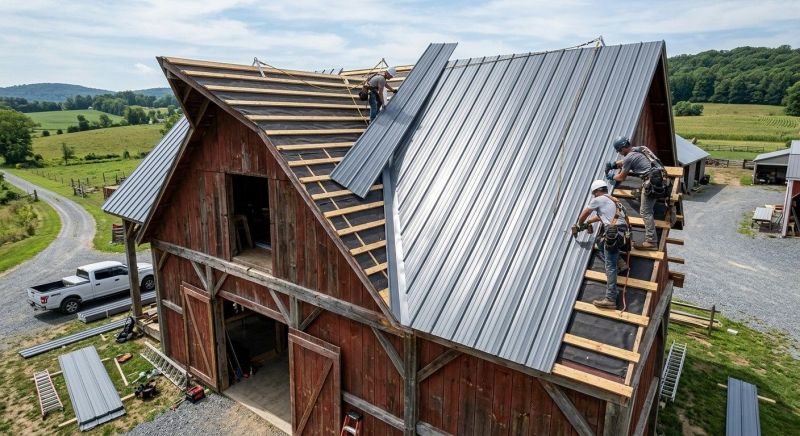 Barn Roof Installation in Hawley, PA