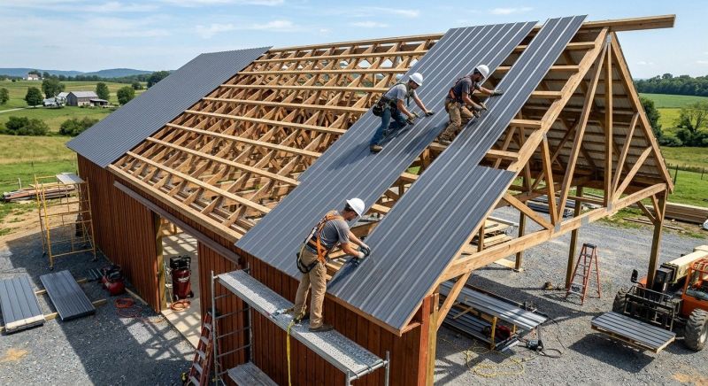 Barn Roof Installation in Hawley, PA
