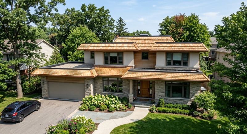 Cedar Shake Roof Construction in Lakeville, PA
