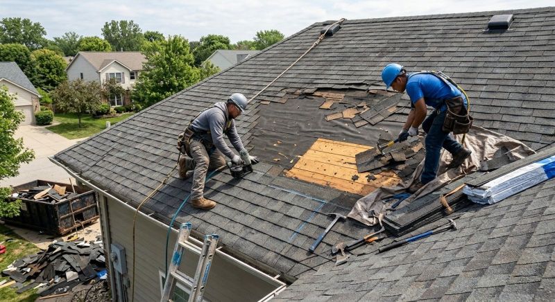 Damaged Roof Repair in Bushkill, PA