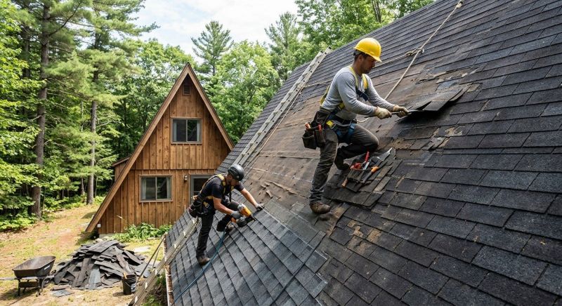 Hip Roof Shingle Repair in Hawley, PA