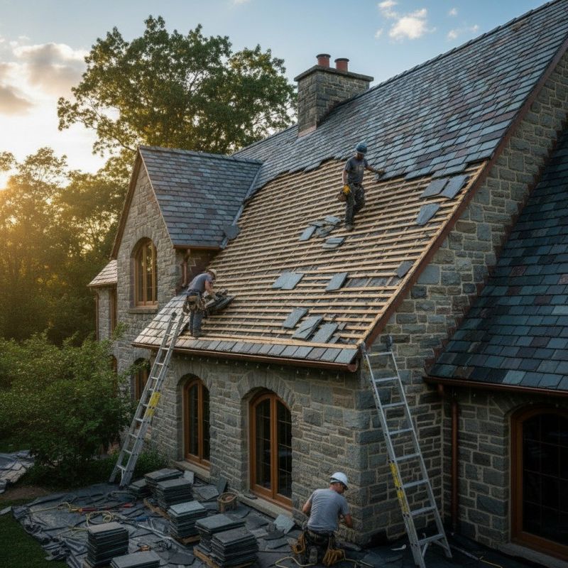 Slate Roof Replacement in Moscow, PA