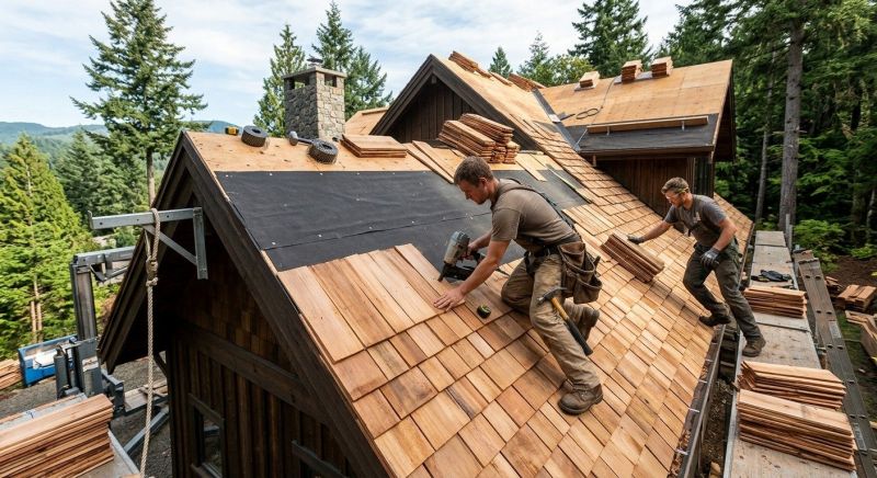 Wood Roofing Installation in Newfoundland, PA